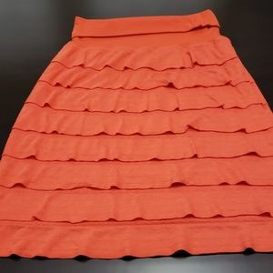Orange cotton skirt.